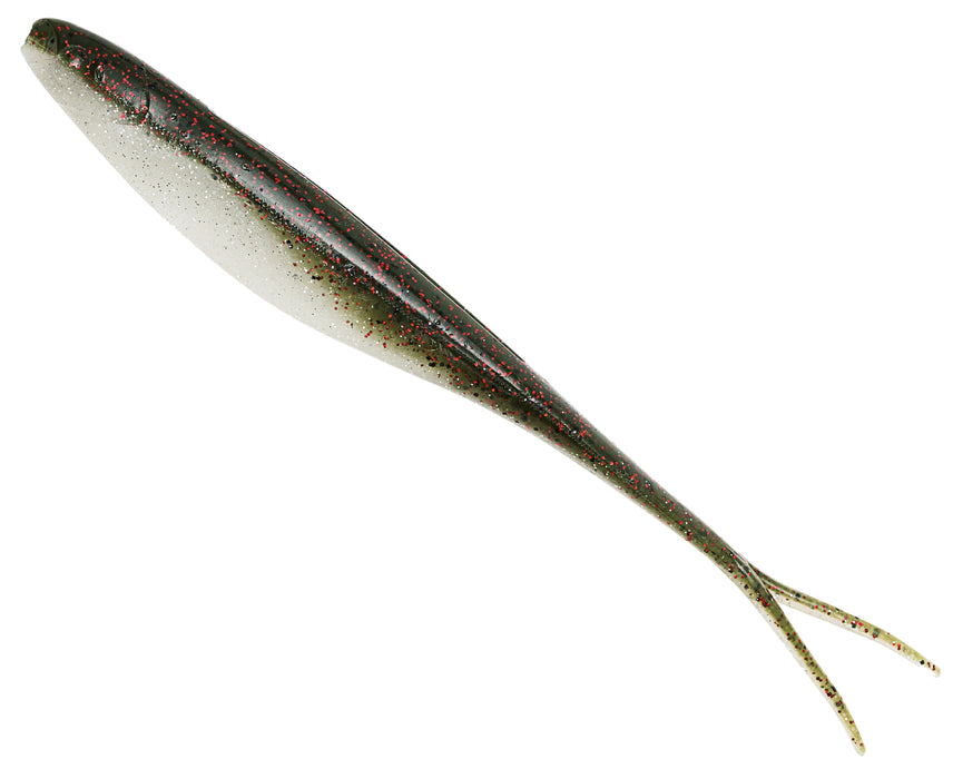 Zman Scented Jerk Shadz 7" Soft Plastic Lure 4pk [col:redbone Glow]