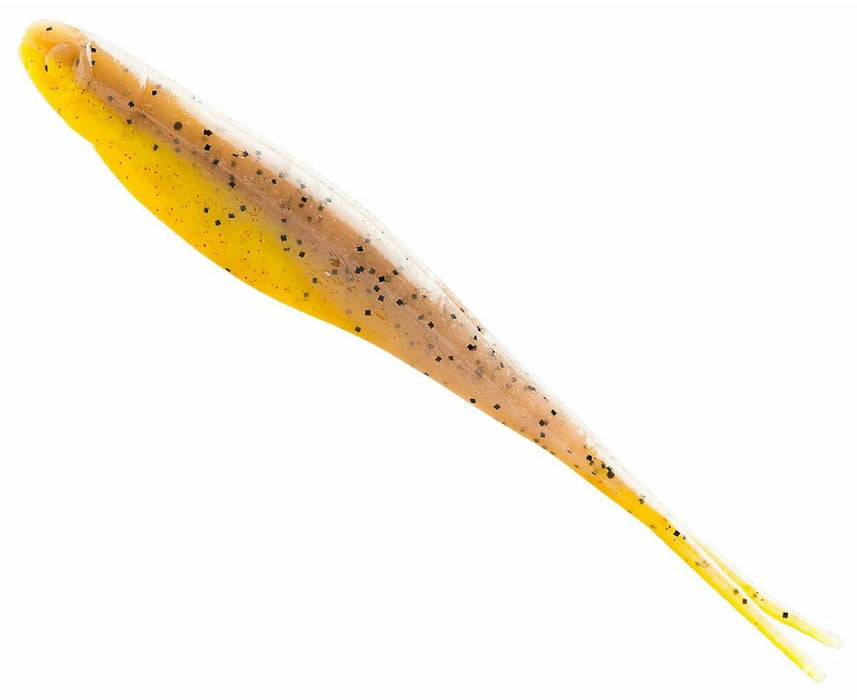 Zman Scented Jerk Shadz 7" Soft Plastic Lure 4pk [col:bruised Banana]